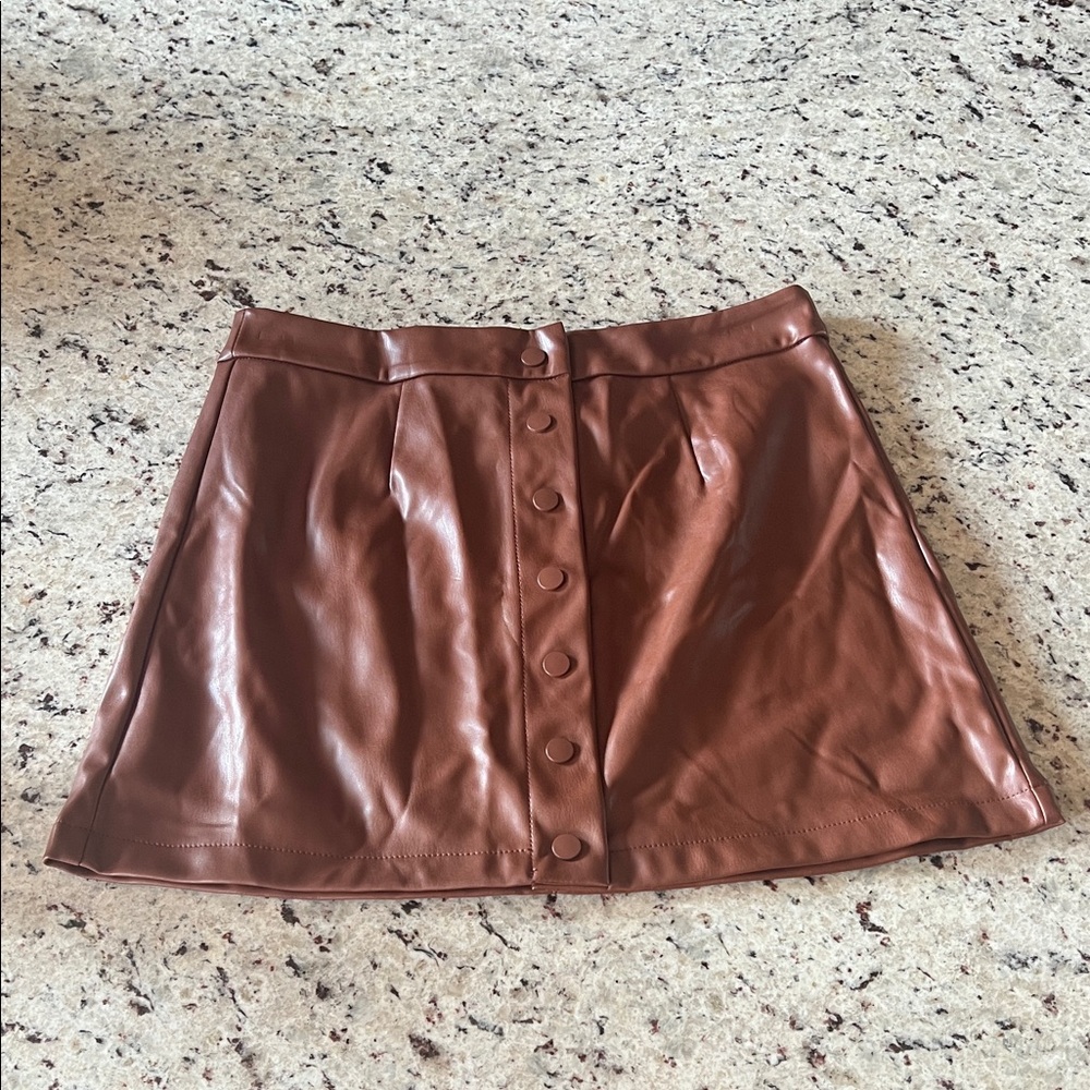 New - Noisy May Chocolate Brown A-Line Skirt
